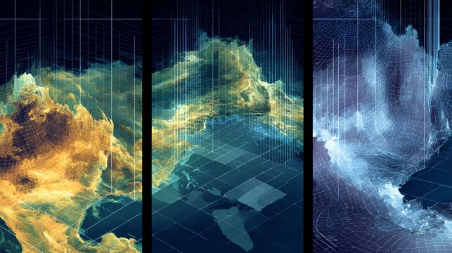 Explore the future of our planet with generative AI simulating climate projections, showcasing innovative technology for environmental insights.