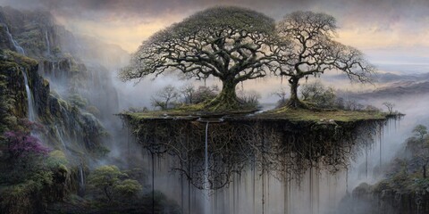 the world tree yggdrasil norse mythology ash of life, sacred old norse world ash tree of life, mystical yggdrasil tree from ancient viking mythology