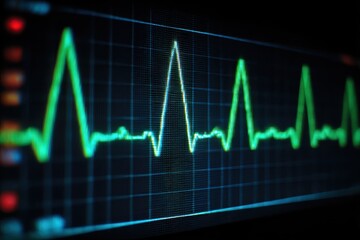 Digital Electrocardiogram Waveform Display on Screen