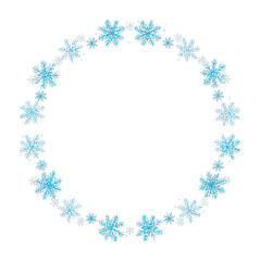 PNG Elegant snowflake circle frame