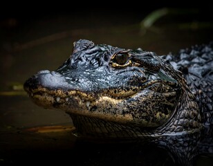 Obraz premium Close-up of an alligator head
