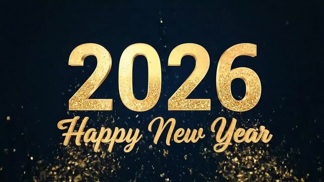 Happy New Year 2026 3d Animation Video