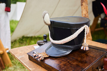 An old Russian military headdress of the 19th century.