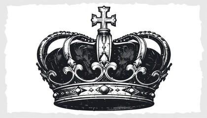 Ornate Royal Crown Illustration