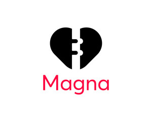 Heart logo icon design abstract modern minimal style illustration. Creative defibrillator, plug and socket, electricity  emblem sign symbol mark logotype.