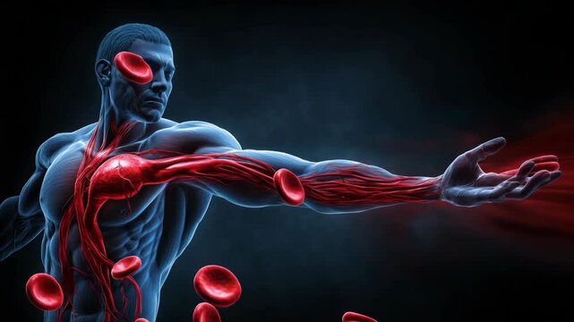 selective focus blood flow throughout the body