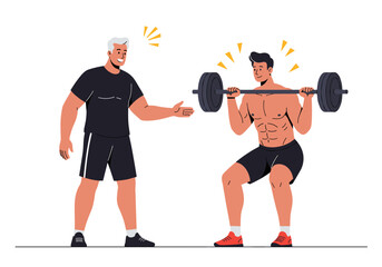 Weightlifting training session gym fitness environment strength and motivation