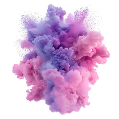 Fototapeta premium Stunning explosion of vibrant pink and purple powder creates a dynamic and mesmerizing visual effect, perfect for adding a touch of magic to your designs