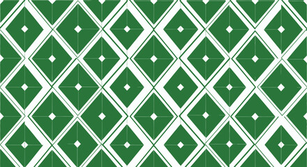 Green diamonds on white background