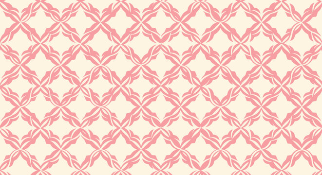 Pink floral trellis pattern