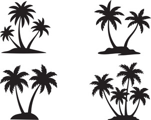 set of palm trees