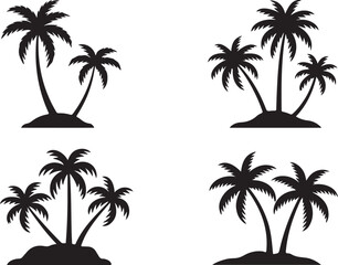 set of palm trees