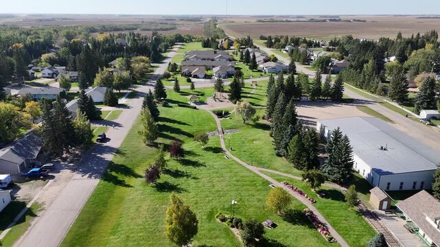 Scenic Prairie Town of Waldheim SK in 4K