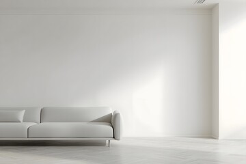 Minimalist Modern Living Room Interior with Sleek Furniture, Neutral Tones, and Elegant Contemporary Home Decoration