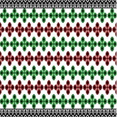 seamless christmas pattern
The intricate design mimics traditional cross-stitch or ethnic embroidery, featuring symmetrical star and rhombus motifs in a subdued, earthy color palette of dark, forest 