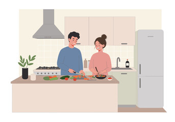 Cooking together a joyful culinary experience in a modern kitchen cozy environment engaging viewpoint
