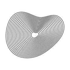 Fototapeta premium Abstract concentric contour line shape for modern background, poster, optical art, and minimal design