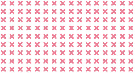 Pink 'X' pattern on white background