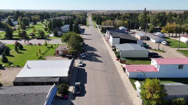 Scenic Prairie Town of Waldheim SK in 4K