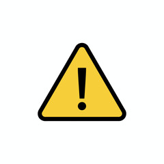 A yellow and black triangular warning sign with an exclamation mark, indicating general caution or hazard.
