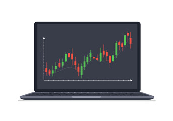 Market analysis trends financial markets chart visualization digital workspace desktop view investment insights