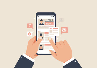 Engaging news reading experience digital device mobile interface user-friendly contemporary interactive