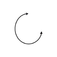 Dynamic circular arrows show progress and cycle