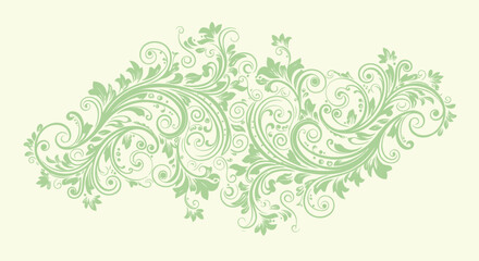 Sage swirls & flourishes on cream