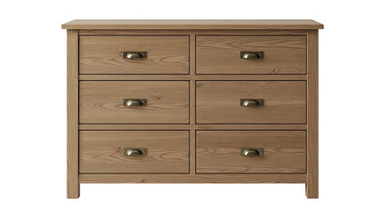 Shop oak wood dresser chest of drawers with metal handles for bedroom storage furniture stylish and modern design on transparent background