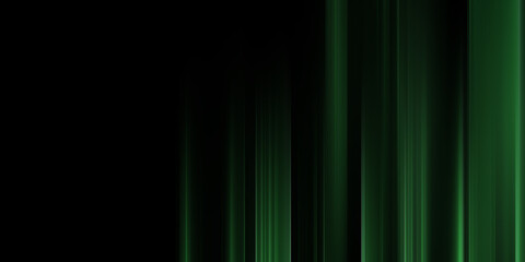 Moving fast green laser light beams isolated on black background. Abstract light effect. Green lens flare. vertical rays glowing in the dark
