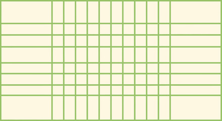 Light yellow cells bounded by light green grid lines.