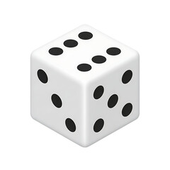 white dice isolated on white