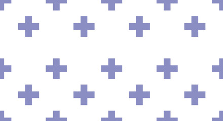 Lavender plus signs on white background, pattern