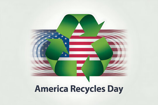 Celebrate America Recycles Day with this inspiring patriotic symbol of environmental stewardship and sustainability, promoting eco awareness and national pride