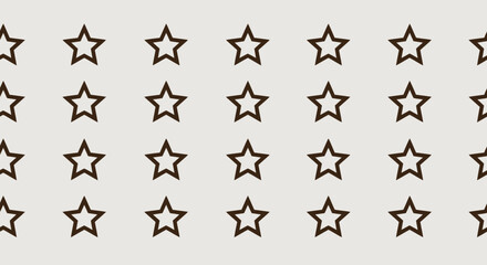 Rows of outline stars form a simple pattern on a pale background