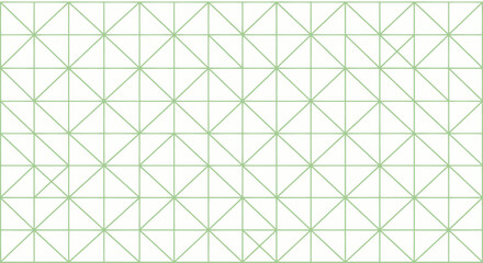 Geometric grid with squares and diagonals in a light green hue