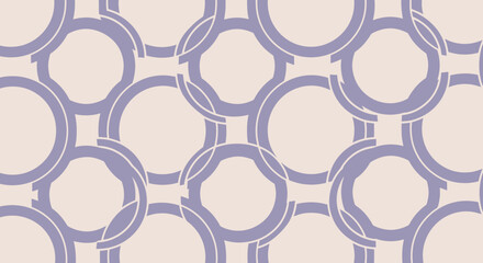 Fototapeta premium Interlocking circle segments create a geometric, floral-like pattern