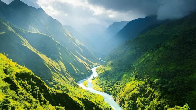 choquequirao river gorge cusco peruvian landscape timelapse out video
