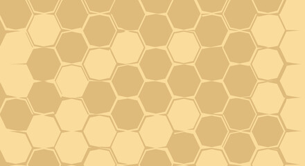 Hexagonal mosaic of light and dark brown