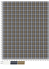 Plaid fabric pattern, blue, brown, cream, seamless for textiles, and for designing clothes, skirts or decorative fabrics. Vector illustration.