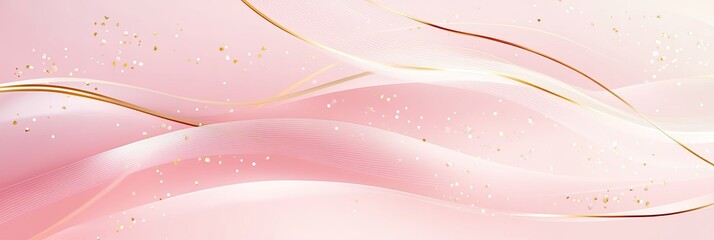Light pink background with golden lines