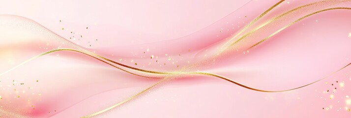Light pink background with golden lines