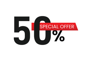 vector 50% Special discount offer banner
