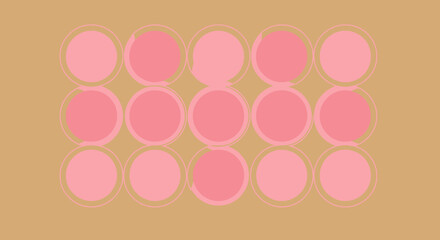 Circle array on tan