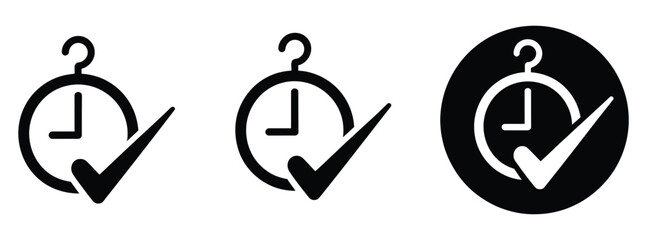 Opening hours icon collection in glyph and mixed style set pack