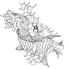 Koi fish tattoo 006