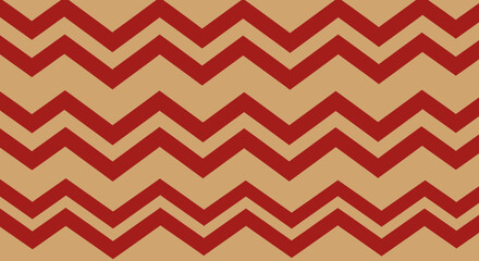 Red zigzag lines layered across a tan background, repeating pattern