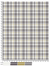 Plaid fabric pattern, blue, brown, cream, seamless for textiles, and for designing clothes, skirts or decorative fabrics. Vector illustration.