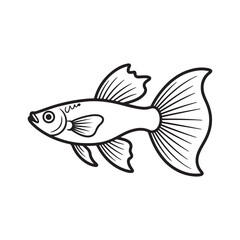 Stylized fish illustration with vibrant colors