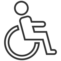black outline disability icon